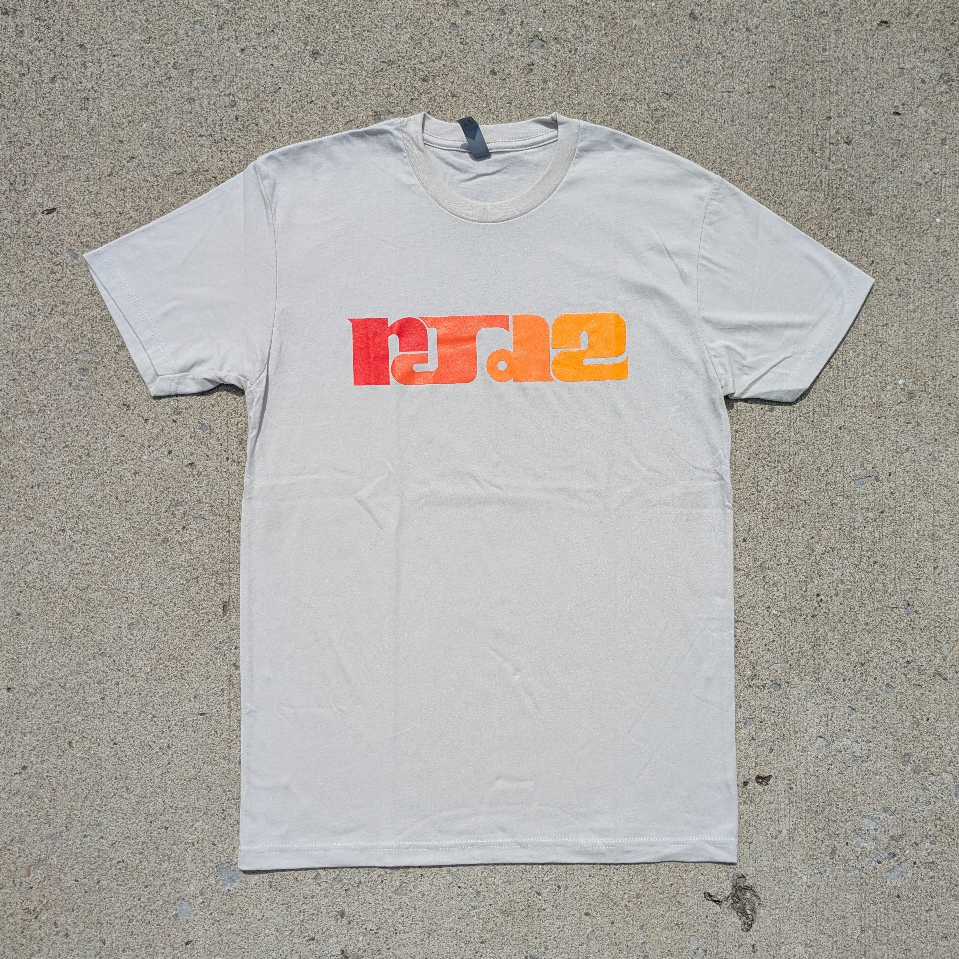 RJD2 Color Block Logo Beige T Shirt